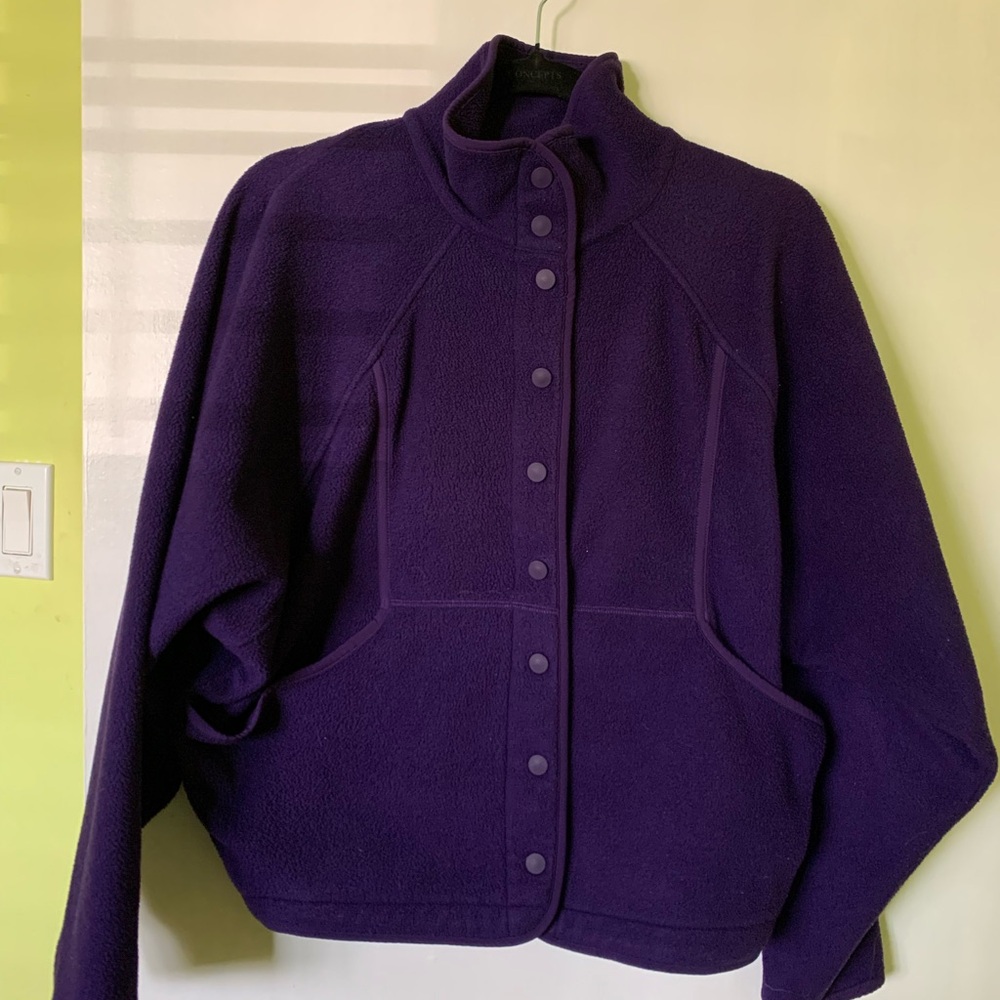 Outdoor voices snap fleece coat size m
